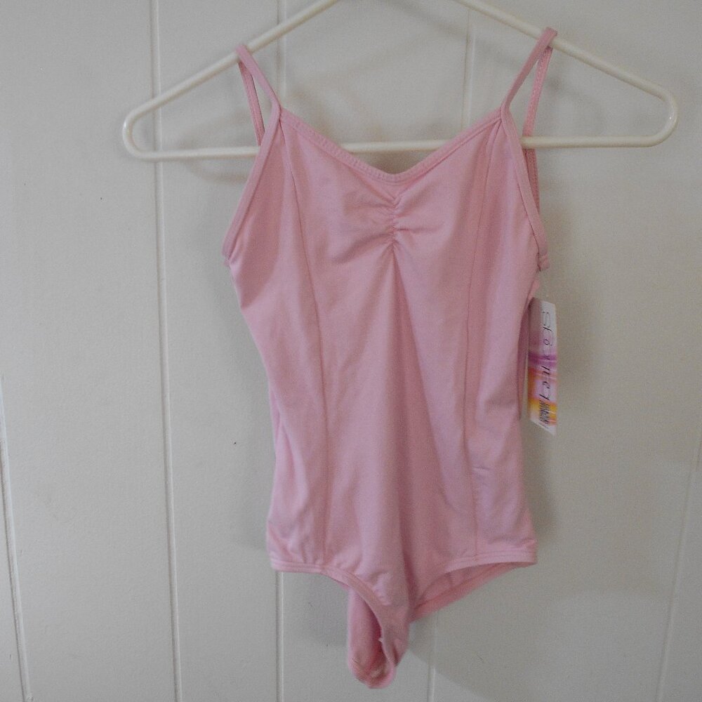 Baltogs Pink Pinch Front Cami Leotard-  Child Large- NWT